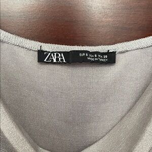 Zara Cowl Neck Silver Bodysuit